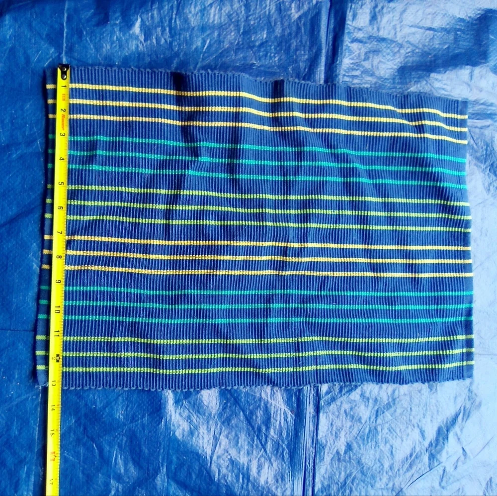 Striped Blue and Yellow Hand Towel